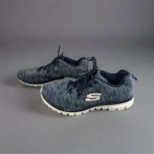 Skechers Memory Foam Gray Knit Sneakers Women’s 9.5 Comfort Walking